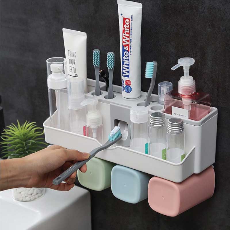 Wall Mounted Toothbrush Holder Cups, Wall Mounted Bathroom Cup Dispenser
