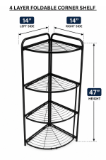 4 layer foldable corner shelves - Image 6
