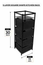 5 Layer Square Shape Kitchen Rack - Image 10