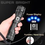 Rechargeable Zoom LED Flashlight USB Torch Light - With Battery - Image 2