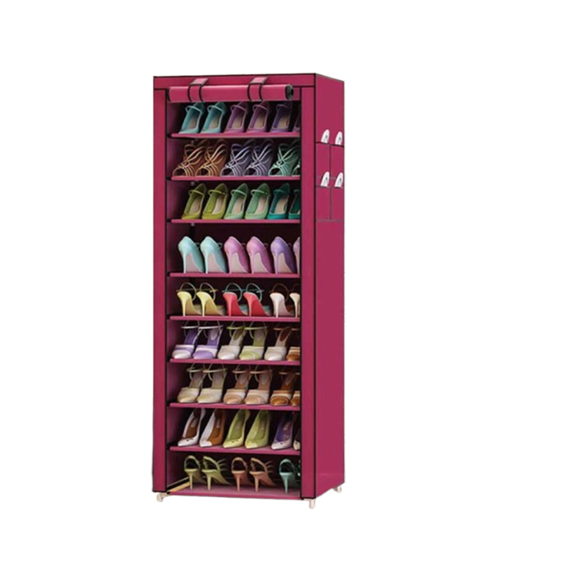 9 Layer Foldable Fabric Shoe Rack for Home Organization