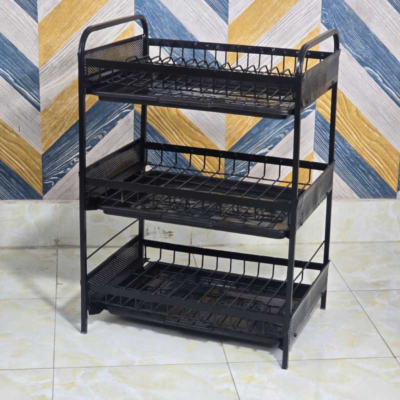 iron drain dish rack for kitchen